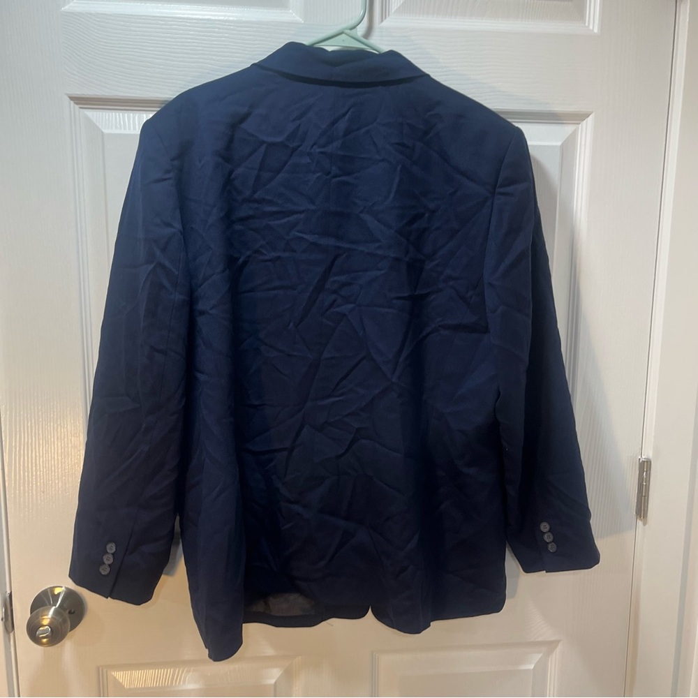 Pendleton Wool Blazer Jacket Navy Blue 20W - Picture 2 of 6